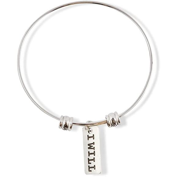 I Will Fancy Charm Bangle Bracelet - Picture 1 of 4